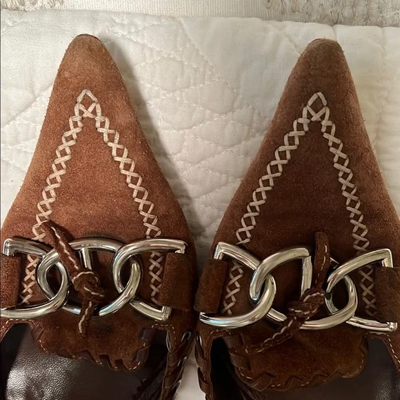 Brown Suede Women's Shoes - Picture 4 of 7
